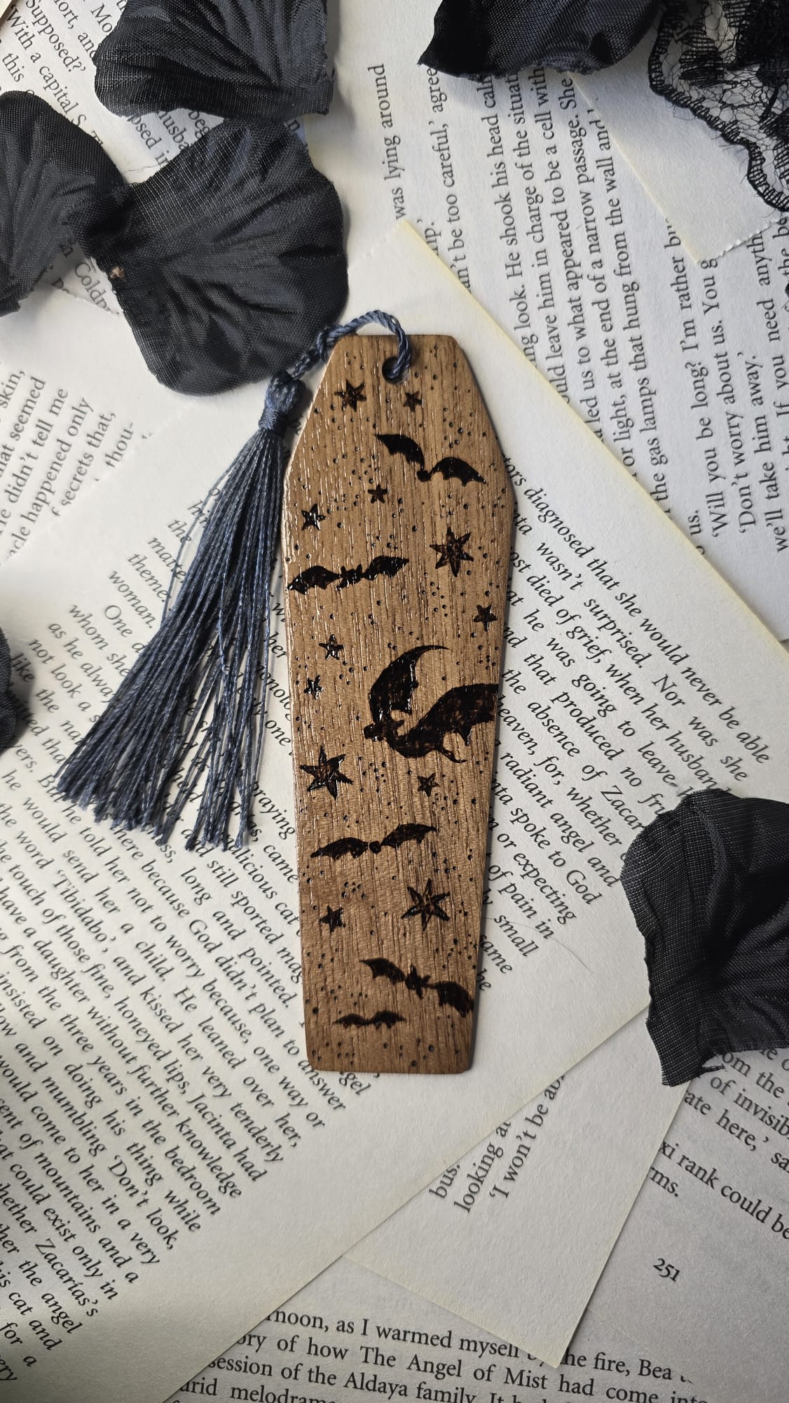 Spooky Season Bat Bookmark