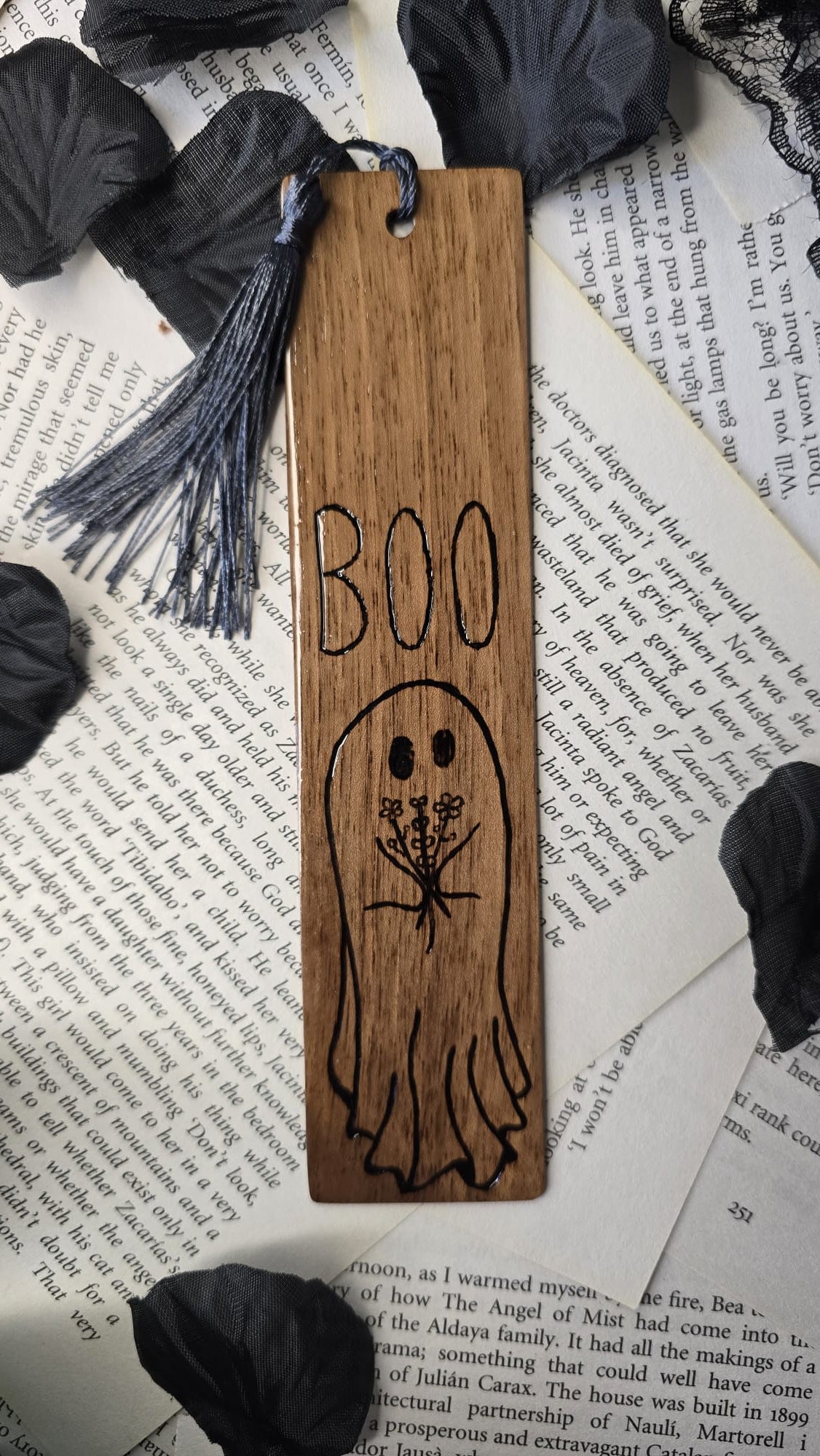 Spooky Season Ghost Bookmark